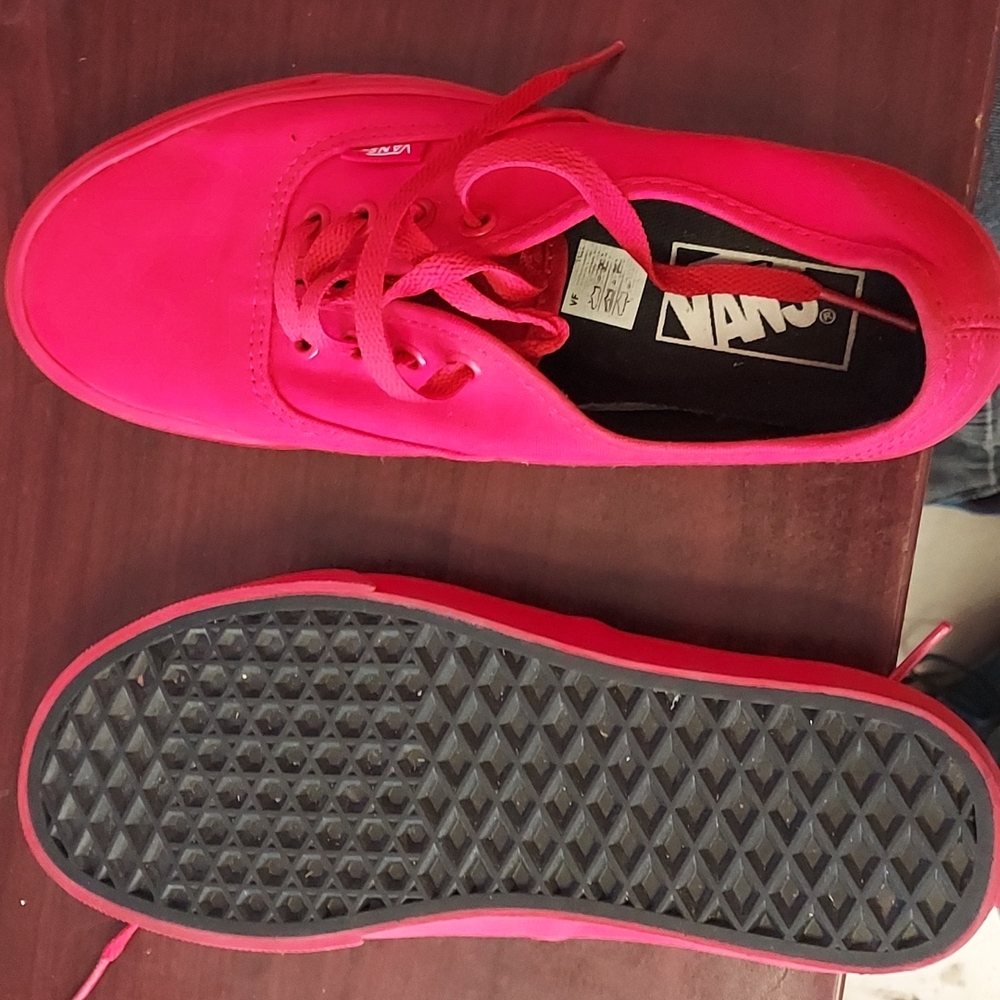 Vans Translucent Skate Shoe - Red Monochrome